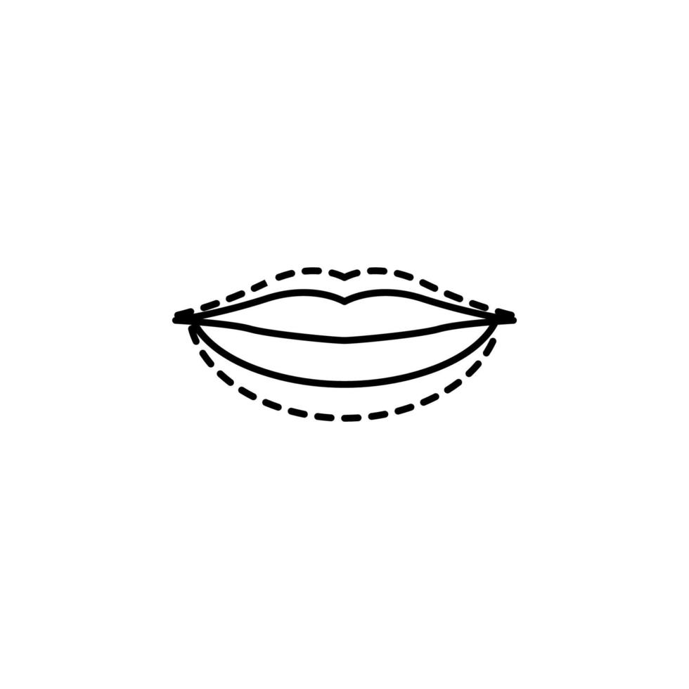 plastica labbra vettore icona illustrazione