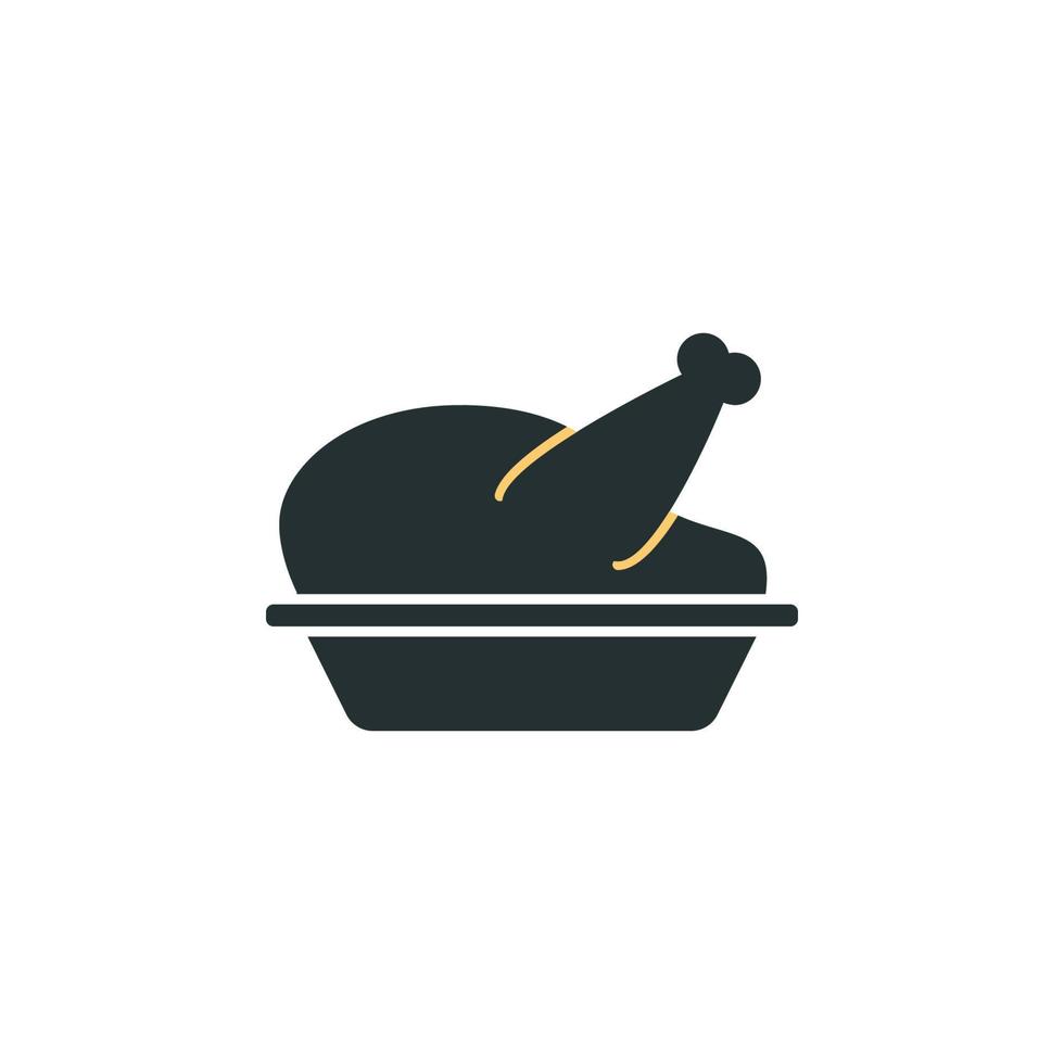 arrostito pollo vettore icona illustrazione