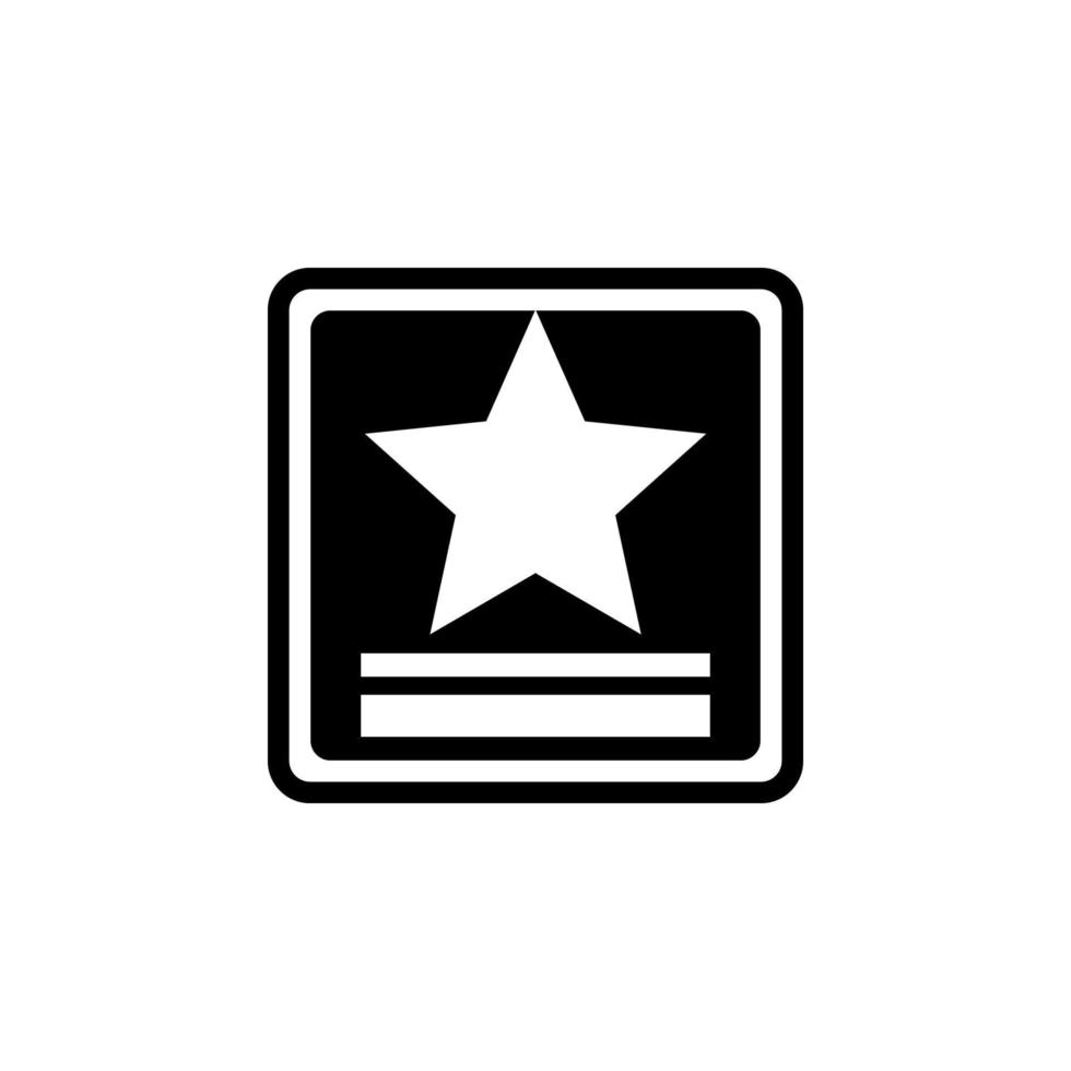 stella nel un' piazza vettore icona illustrazione