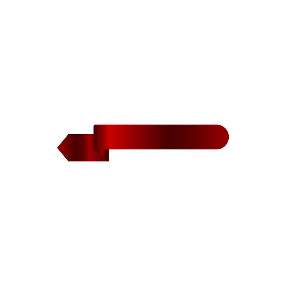 nastri, rosso, fascia vettore icona illustrazione