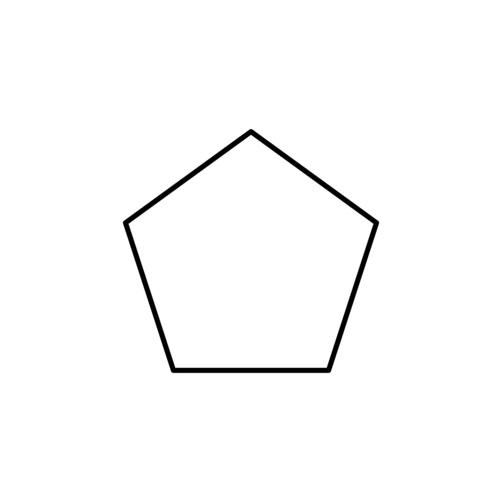 geometrico forme, pentagono vettore icona illustrazione