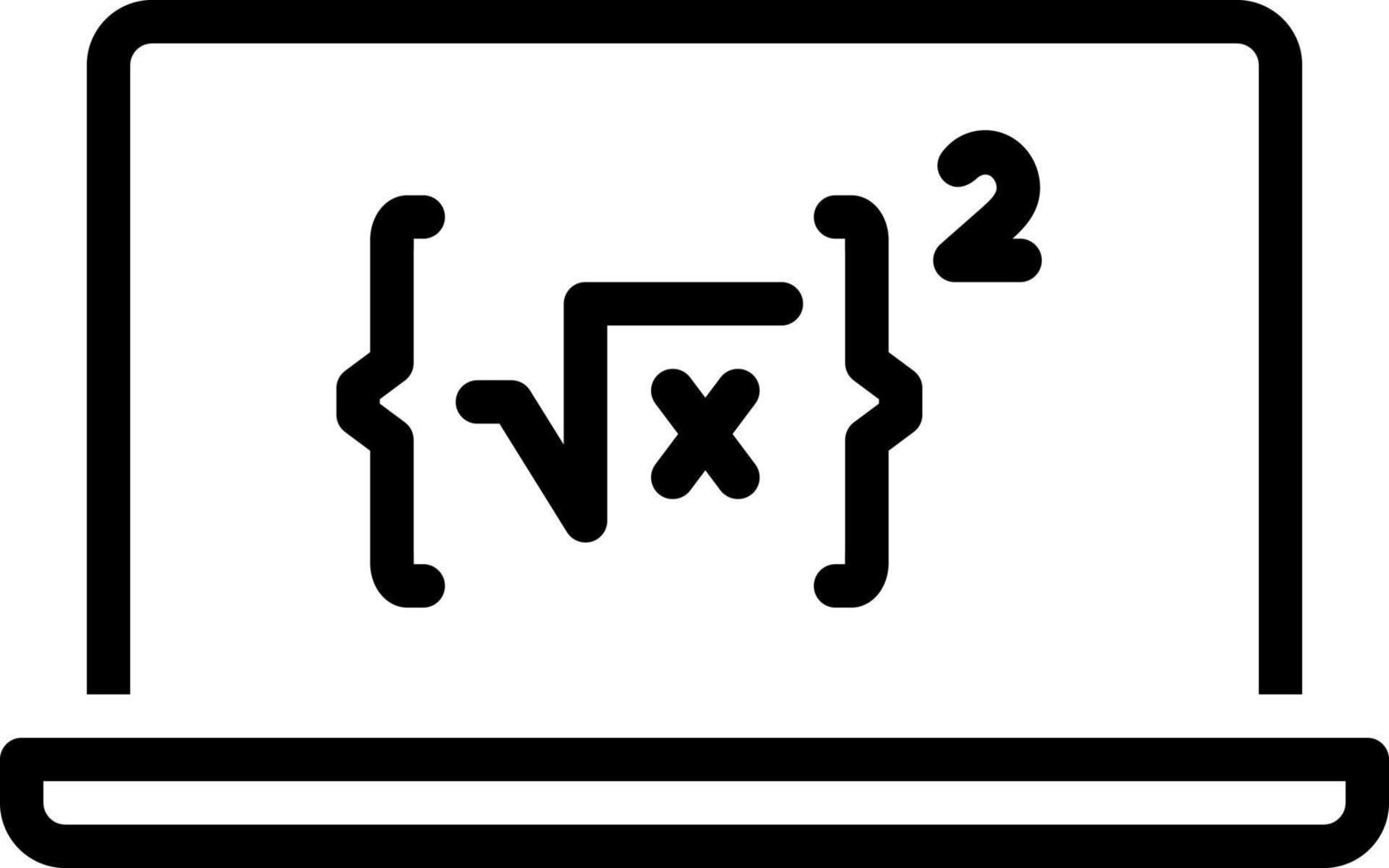 linea icona per equazioni vettore