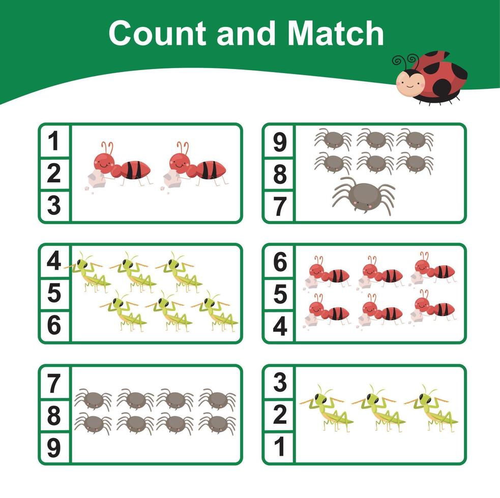 contare e cerchio risposta per bambini. stampabile matematico foglio di lavoro per scuola materna. educativo stampabile foglio di lavoro. vettore illustrazione.