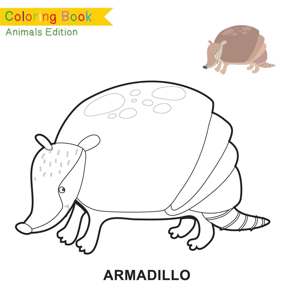 colorazione animale foglio di lavoro pagina. educativo stampabile colorazione foglio di lavoro. colorazione gioco per prescolastico bambini. vettore file.