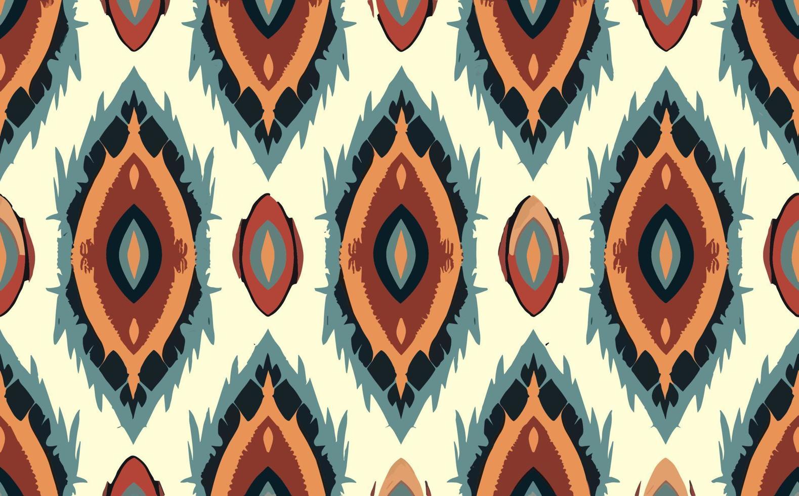 etnico astratto ikat modello. senza soluzione di continuità modello nel tribale, popolare ricamo, messicano stile. azteco geometrico arte ornamento print.design per tappeto, sfondo, vestiario, avvolgere, tessuto, coperchio, tessile vettore