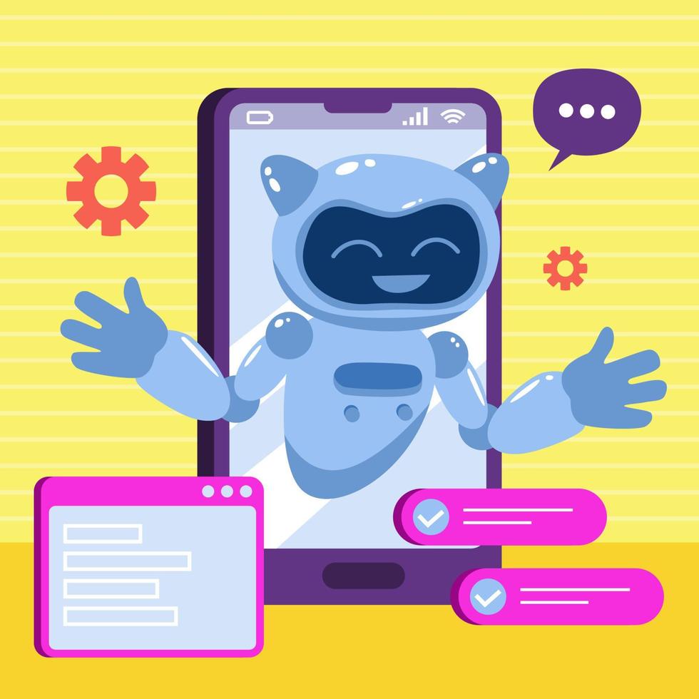 artificiale tecnologia chatbot concetto vettore