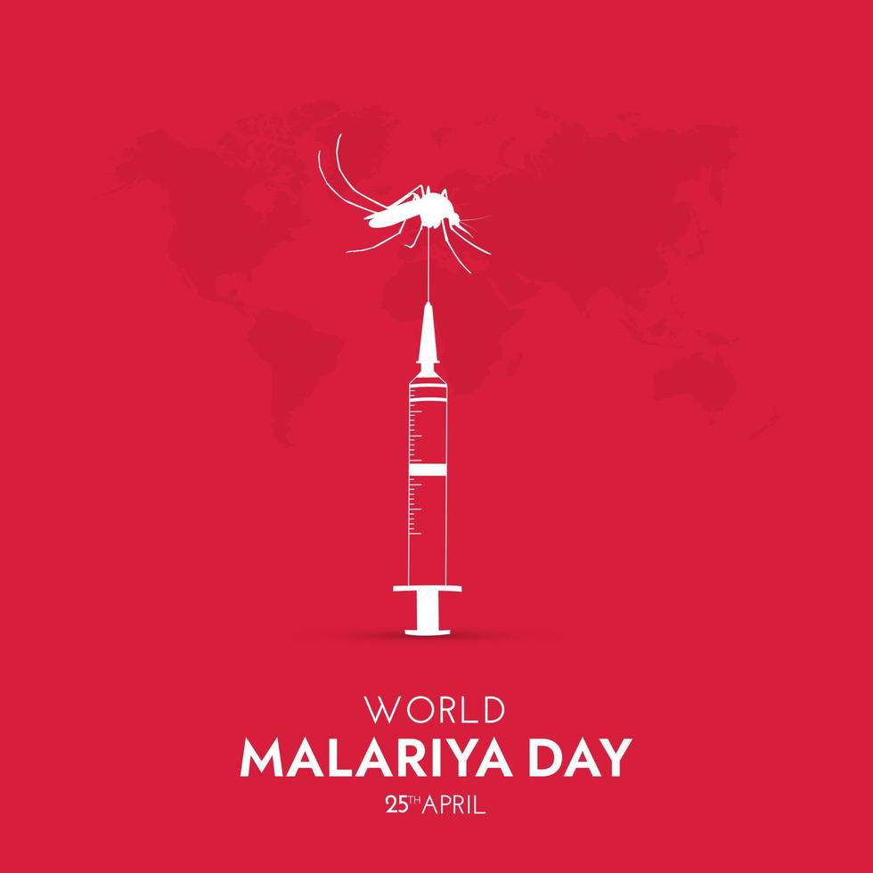mondo malaria giorno sociale media inviare, no zanzara no malaria design concetto vettore