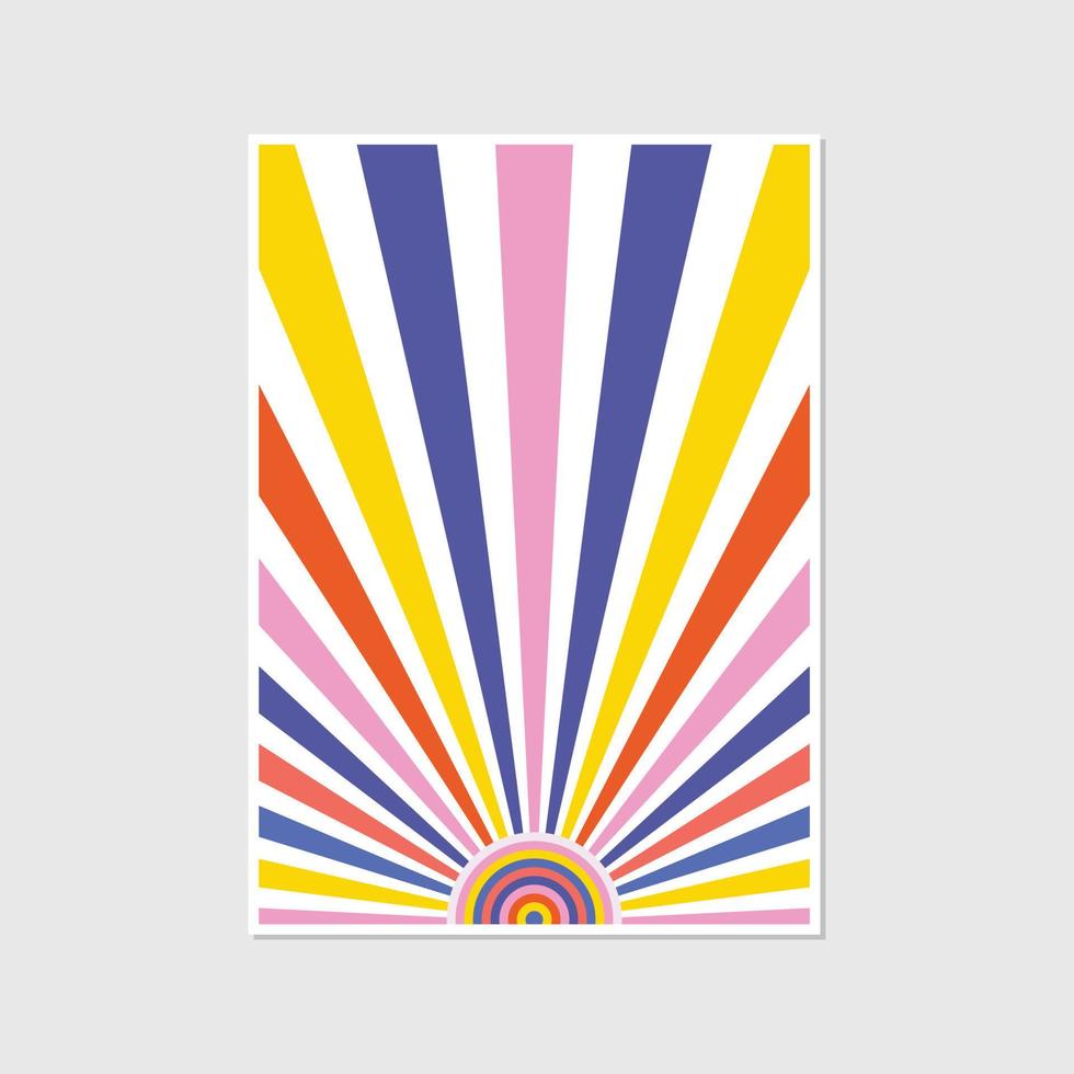 colorato astratto sunburst vettore illustrazione design