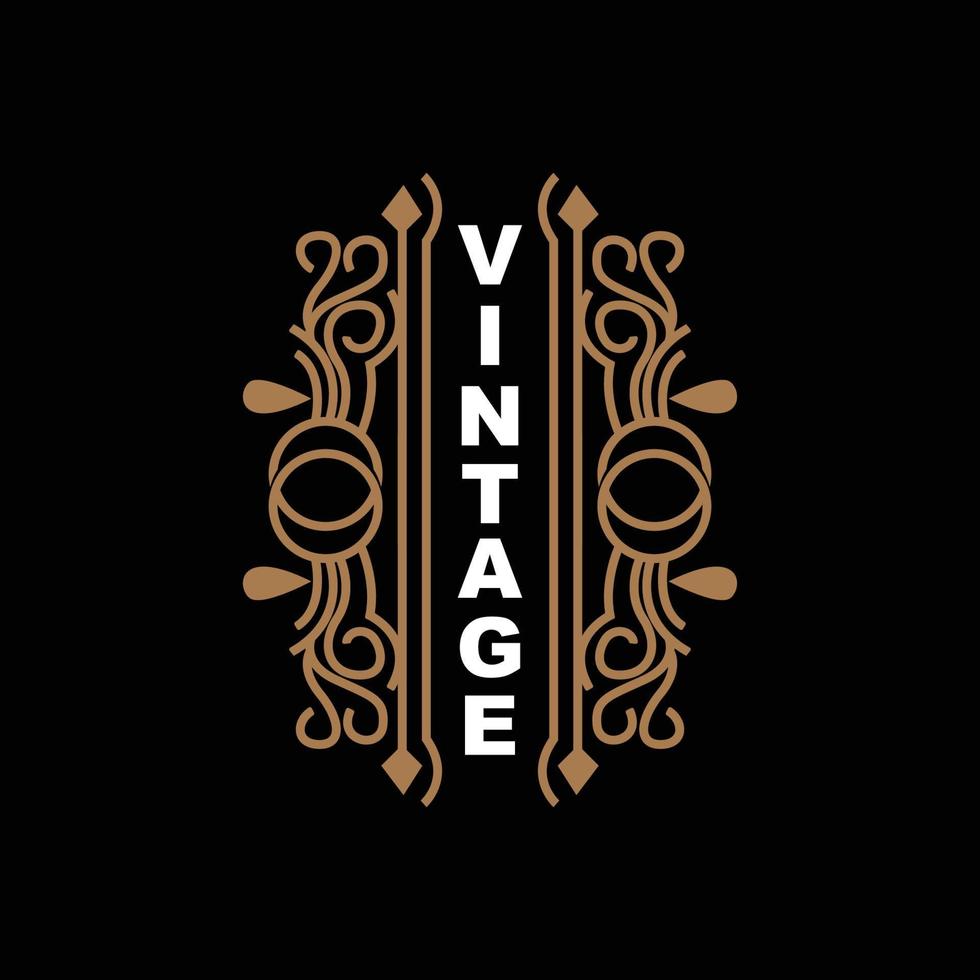 retrò Vintage ▾ disegno, lussuoso minimalista vettore ornamento logo, con mandala e batik stile, Prodotto marca illustrazione, invito, striscione, moda