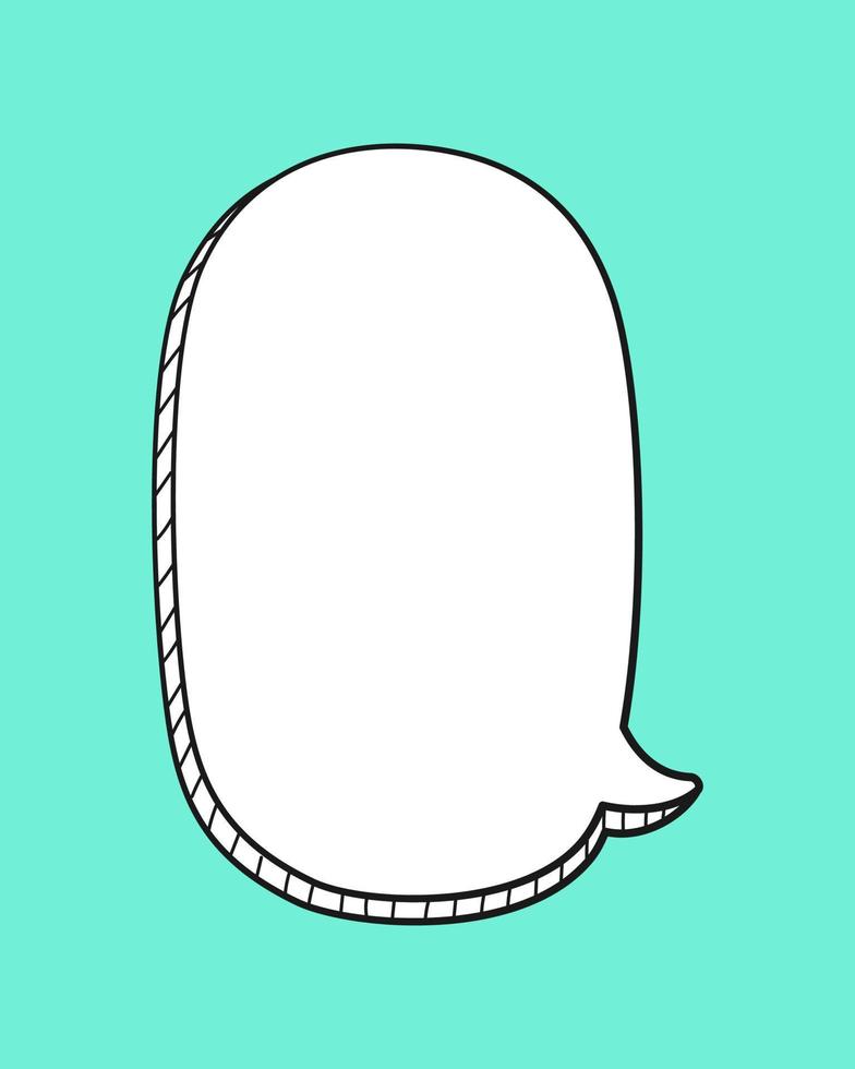 comico discorso bolla 3d scarabocchio schema vettore illustrazione
