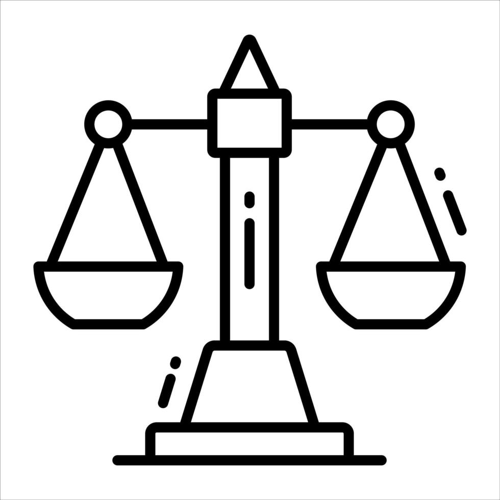 equilibrio scala vettore disegno, icona di uguaglianza