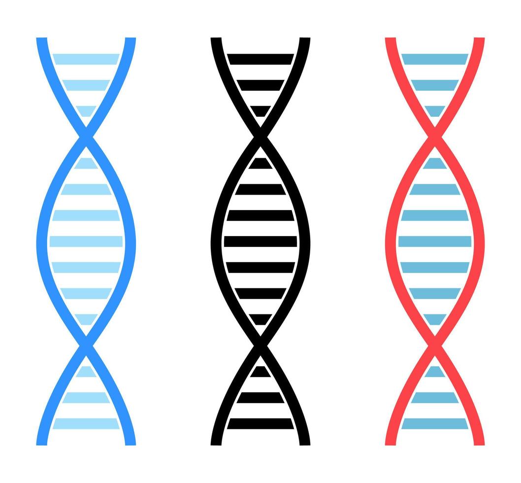 dna filoni piatto icona vettore