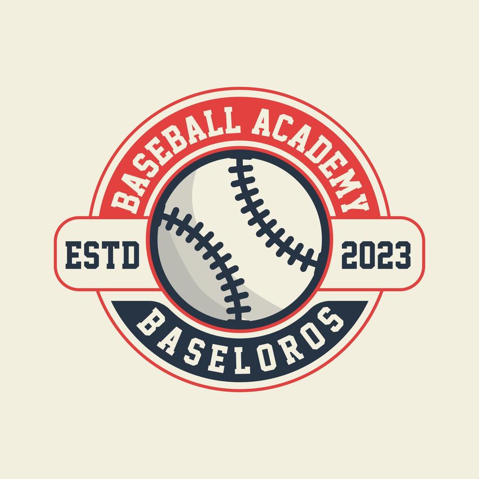 baseball distintivo logo disegno, emblema squadra torneo modello, Vintage ▾ vibrazione vettore