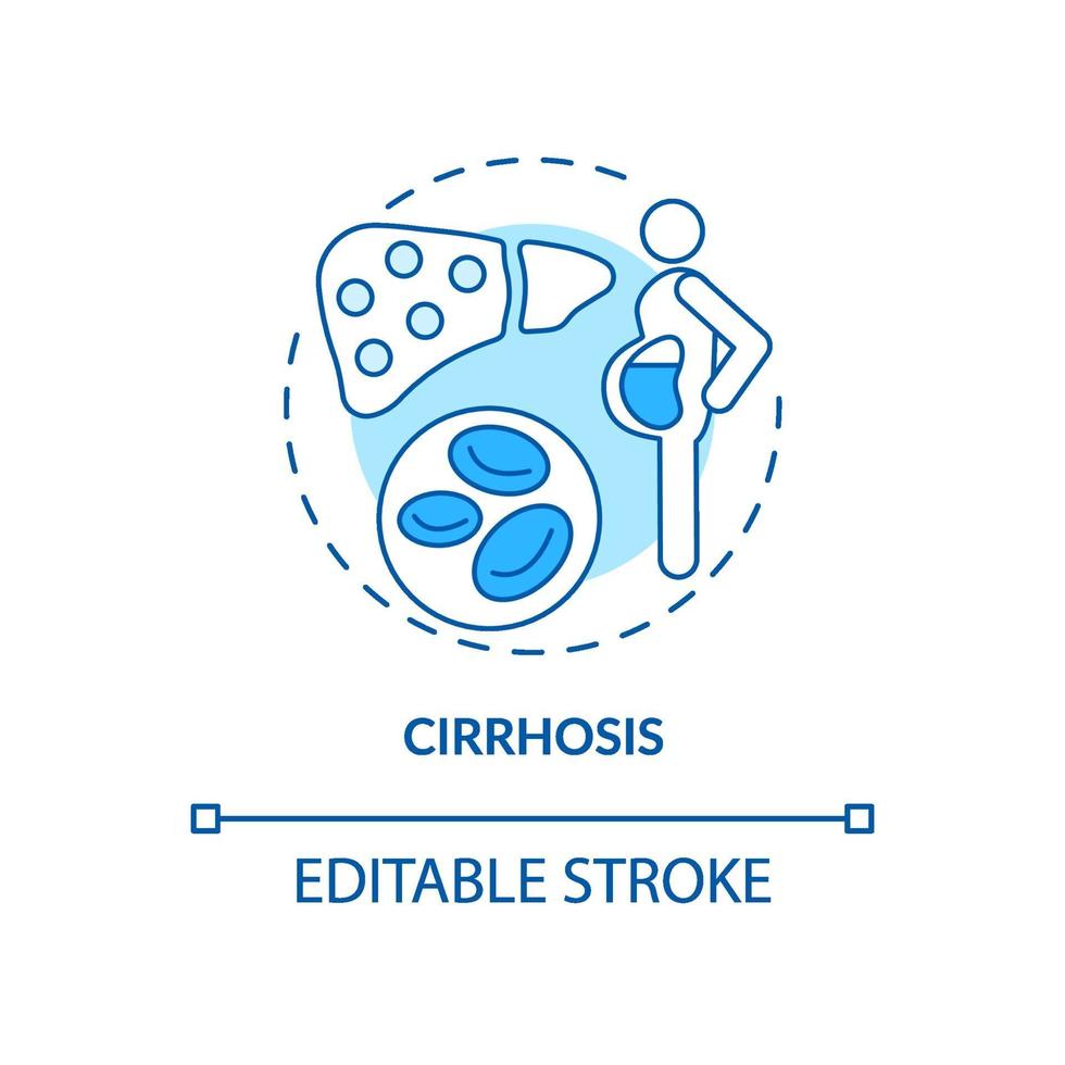 icona del concetto di cirrosi vettore