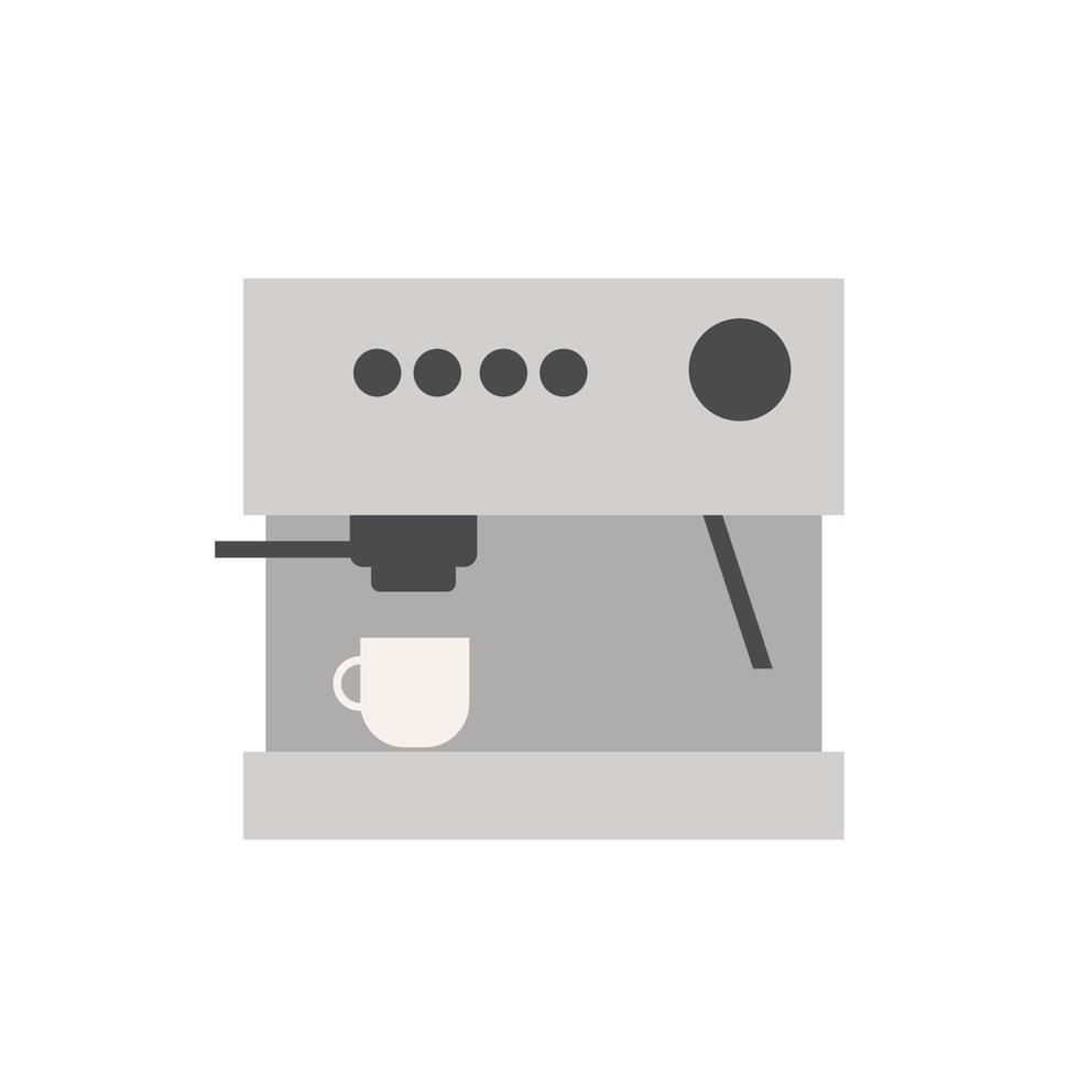 caffè creatore icona nel piatto colore stile. caffè macchina caffè espresso per caffè negozio, Pasticcino, forno, per menù coperchio, design di speciale offerta. vettore