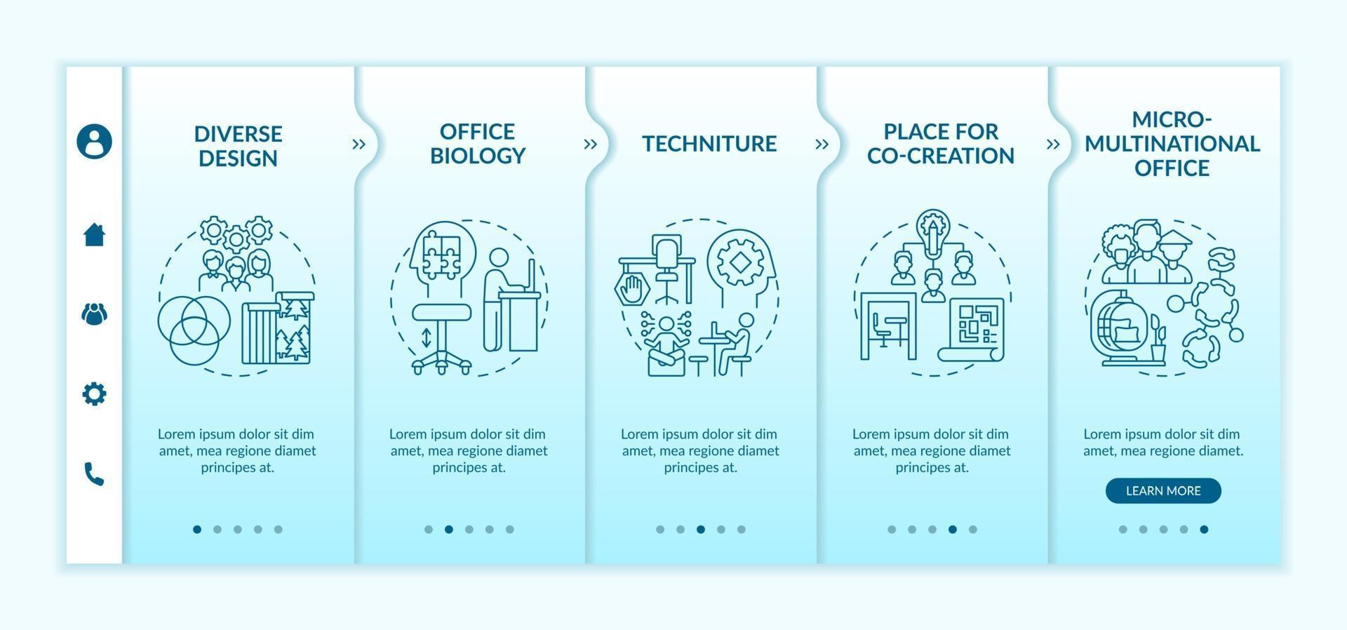 tendenze dell'area di lavoro onboarding template vettoriale