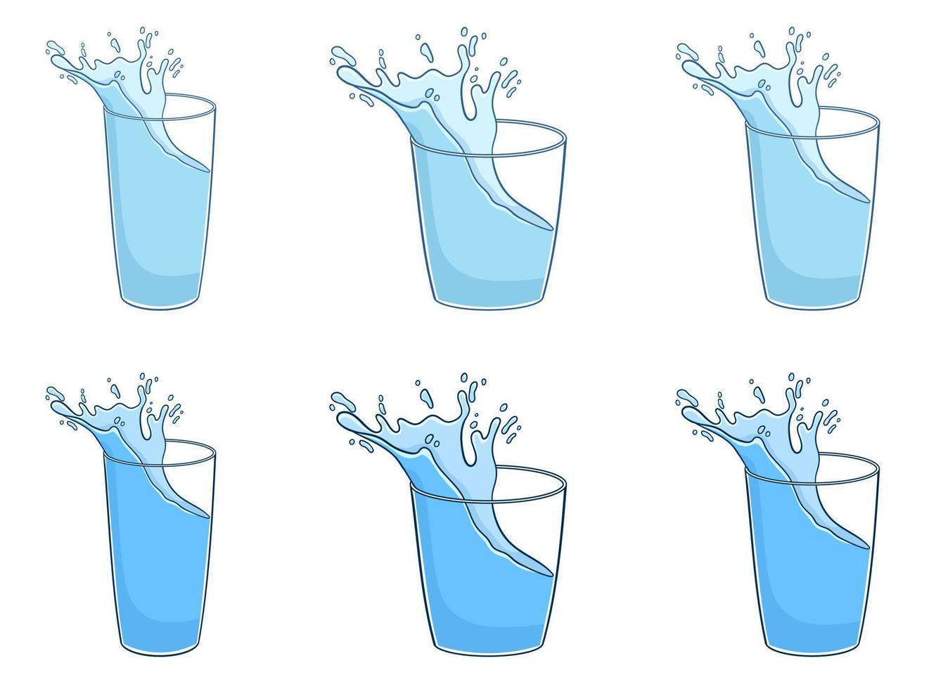 acqua spruzzo nel bicchiere vettore design illustrazione isolato su sfondo