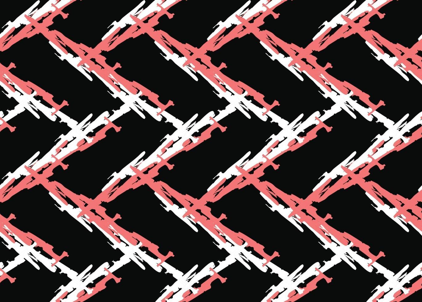 Vector texture di sfondo, seamless pattern. colori disegnati a mano, rosso, nero, bianco.