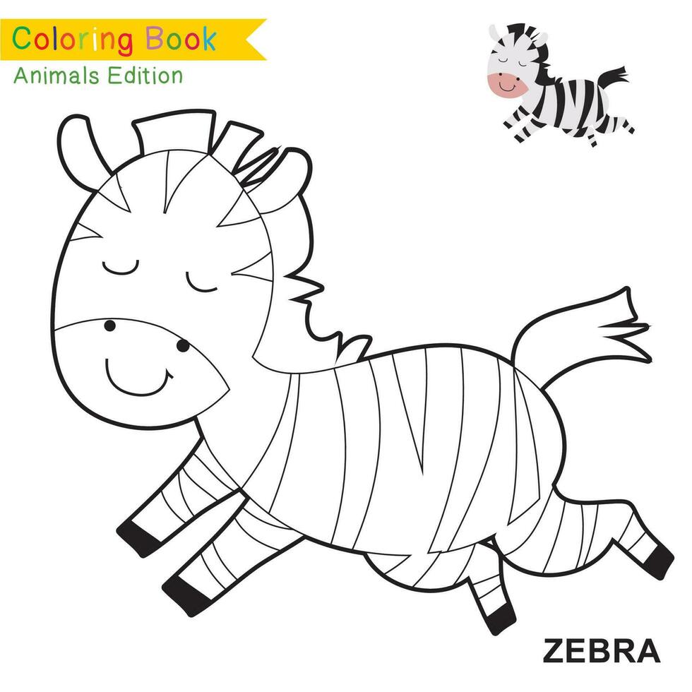 colorazione animale foglio di lavoro pagina. educativo stampabile colorazione foglio di lavoro. colorazione gioco per prescolastico bambini. vettore file.