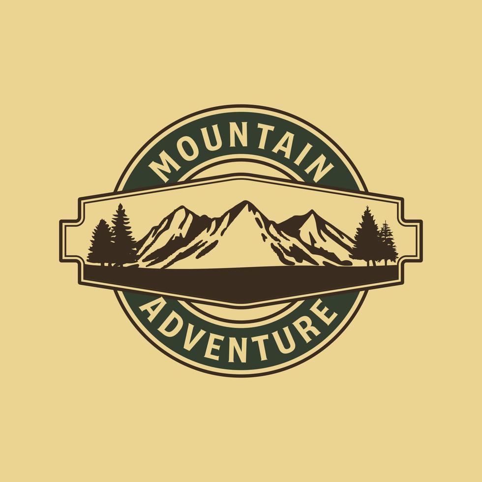 montagna avventura retrò Vintage ▾ distintivo. cartello e simbolo all'aperto distintivo design vettore