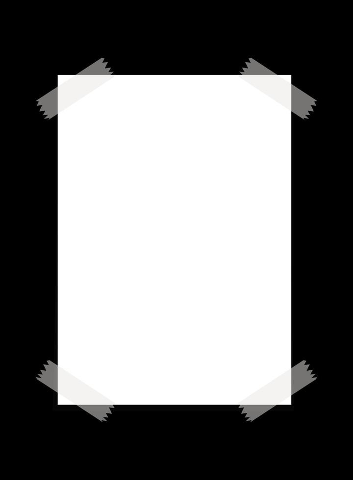 carta bianca con nastro adesivo trasparente vettore