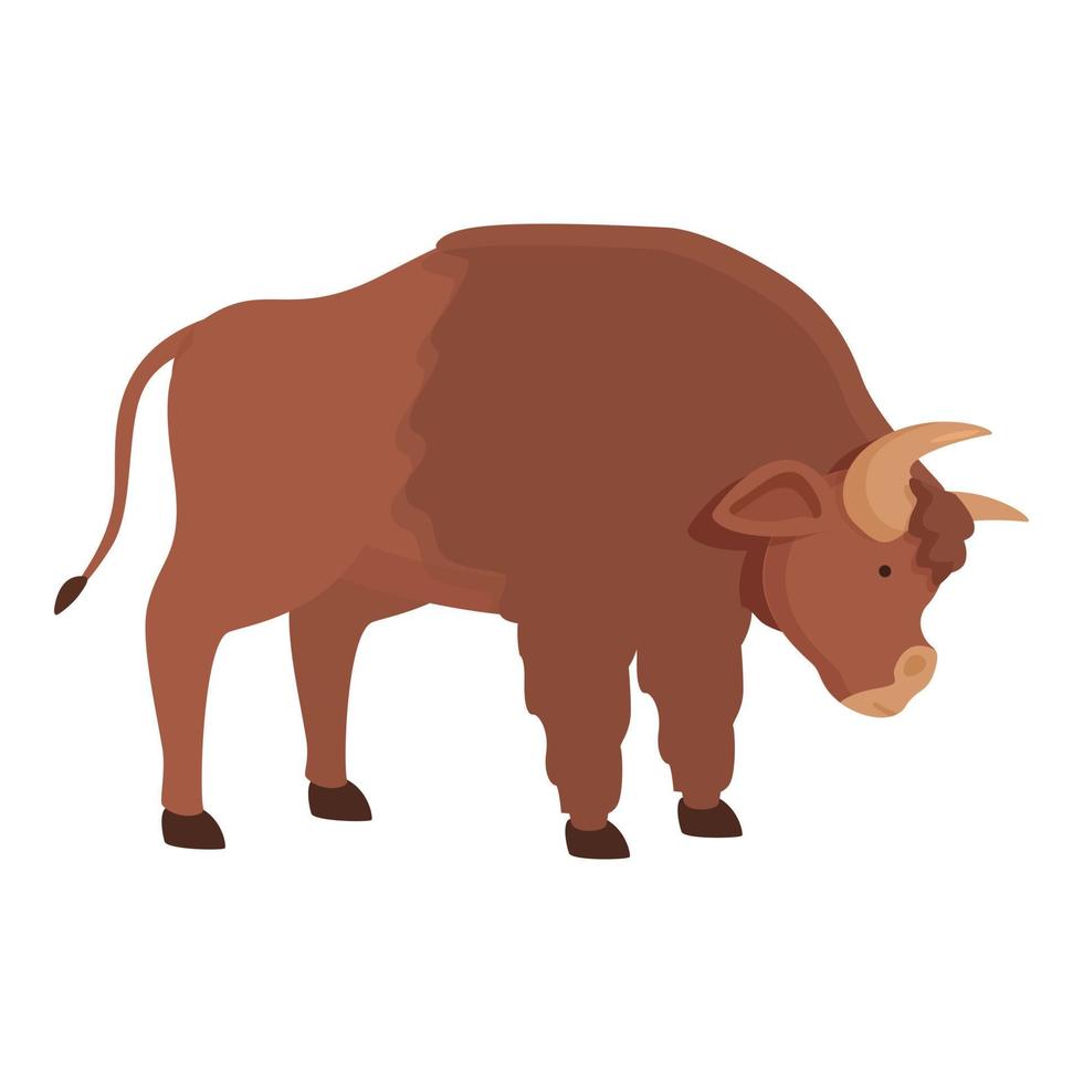 natura bisonte icona cartone animato vettore. bufalo americano vettore