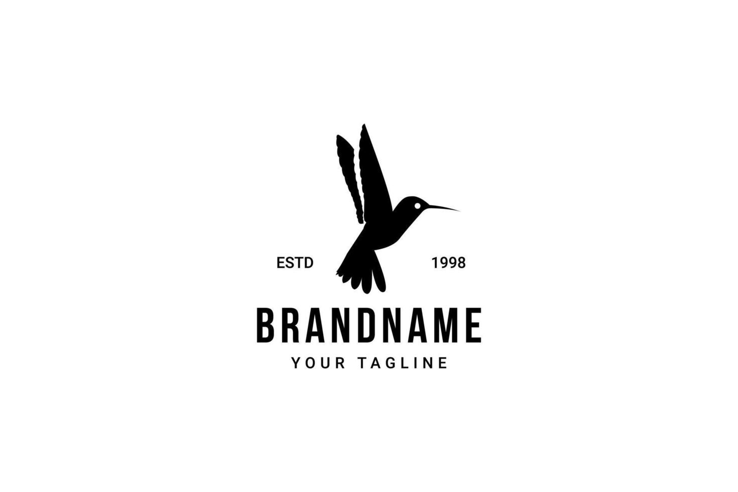 uccello Vintage ▾ logo vettore icona illustrazione