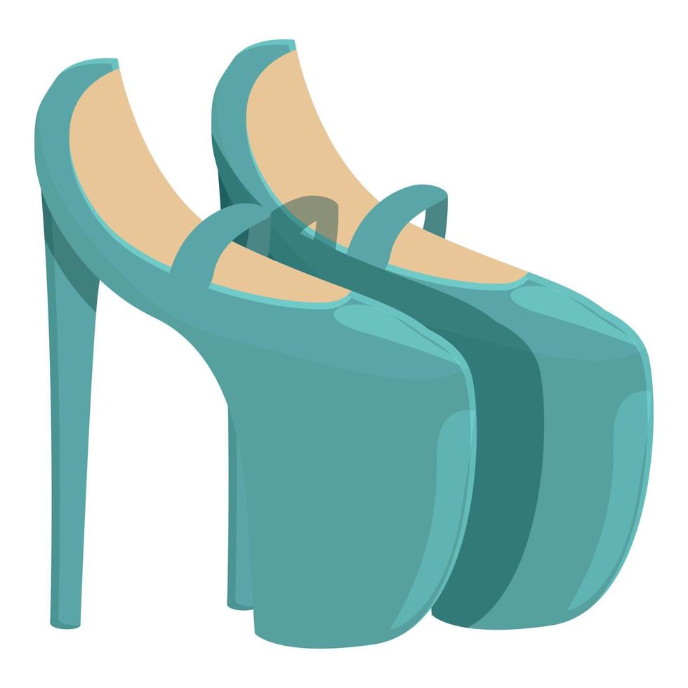 grande alto tacchi scarpe icona cartone animato vettore. femmina scarpa vettore