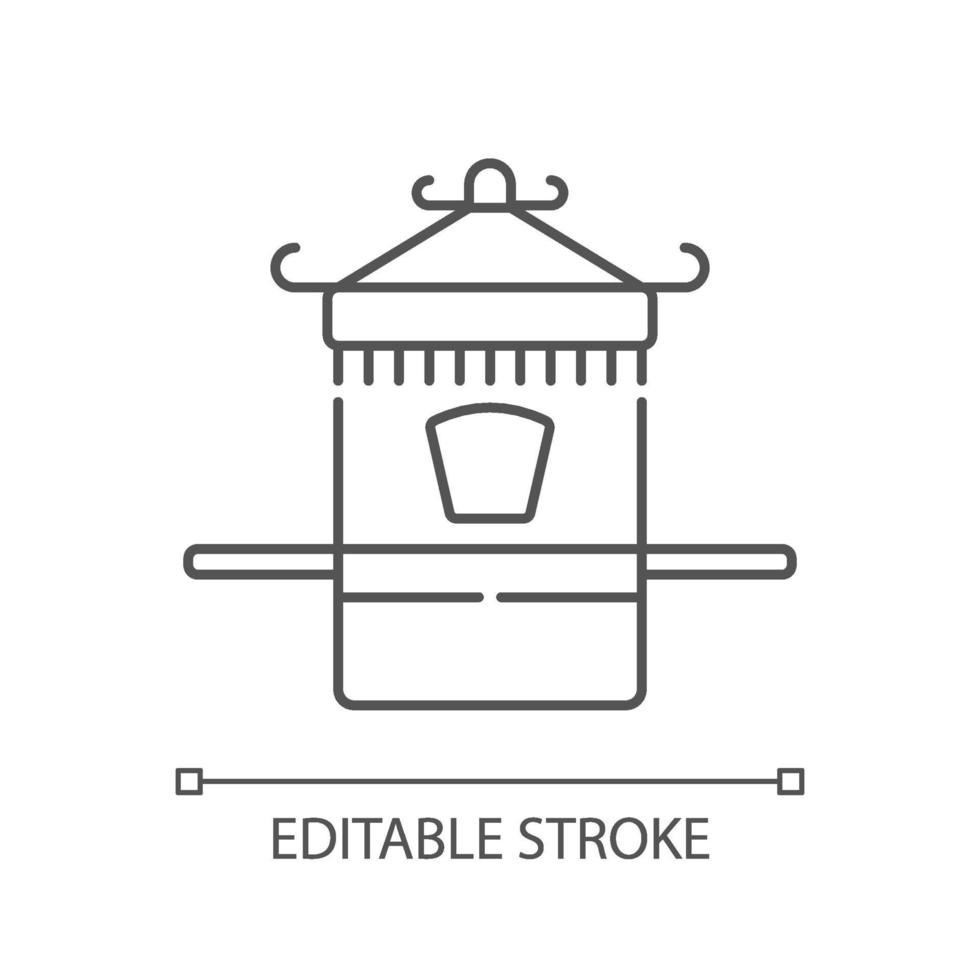 icona lineare della portantina cinese vettore