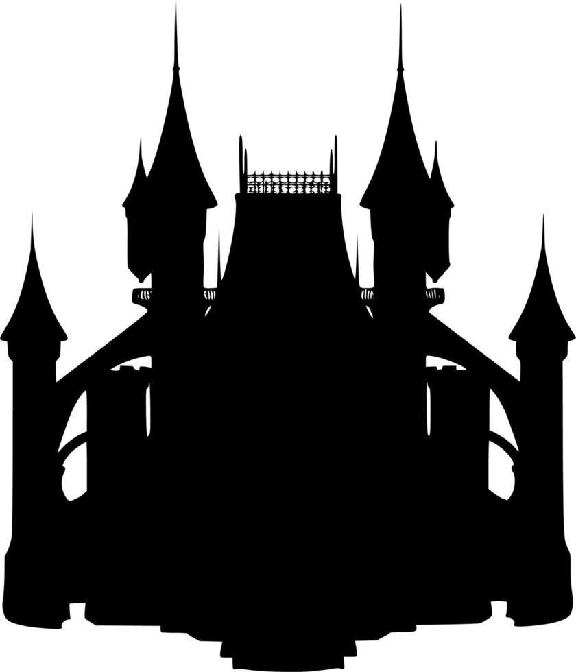 vettore silhouette di castello su bianca sfondo