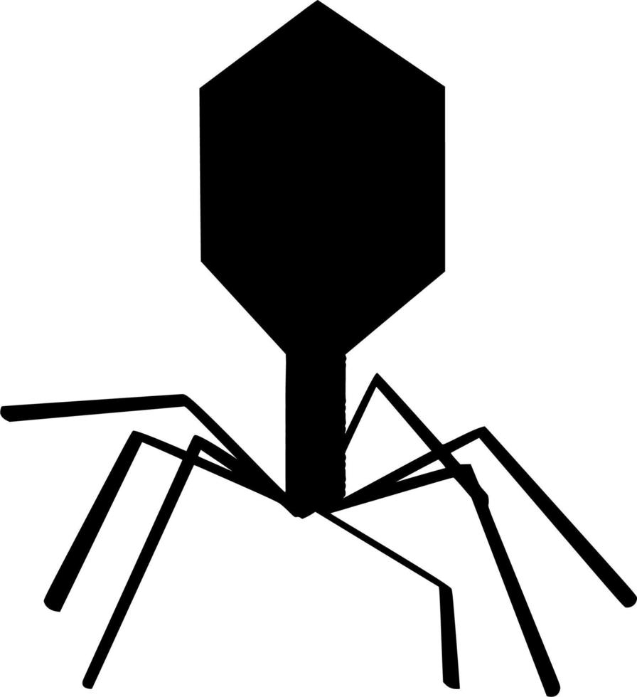 vettore silhouette di batteri virus su bianca sfondo