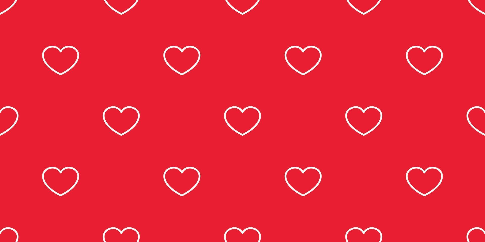 cuore senza soluzione di continuità modello San Valentino giorno vettore isolato sfondo sfondo rosso