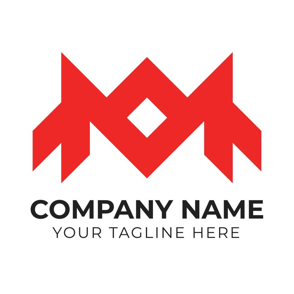 creativo moderno astratto monogramma mamma lettera attività commerciale logo design gratuito vettore