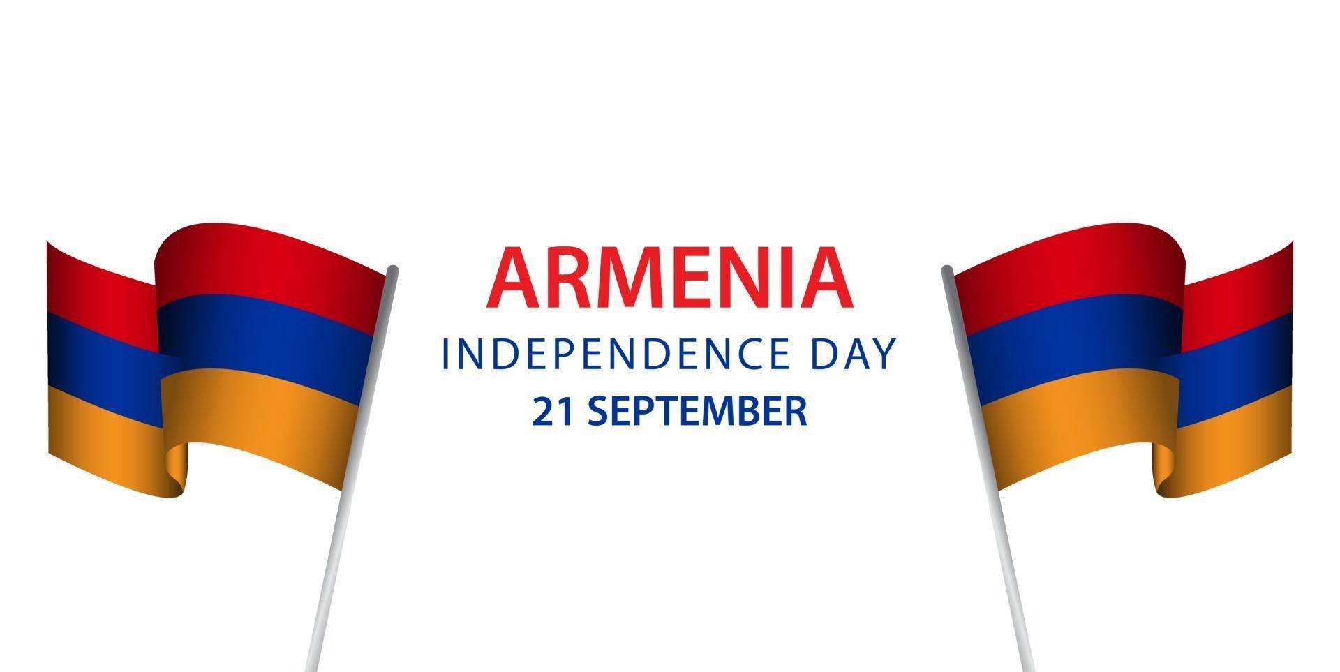 illustrazione di progettazione del modello di vettore di festa dell'indipendenza dell'Armenia