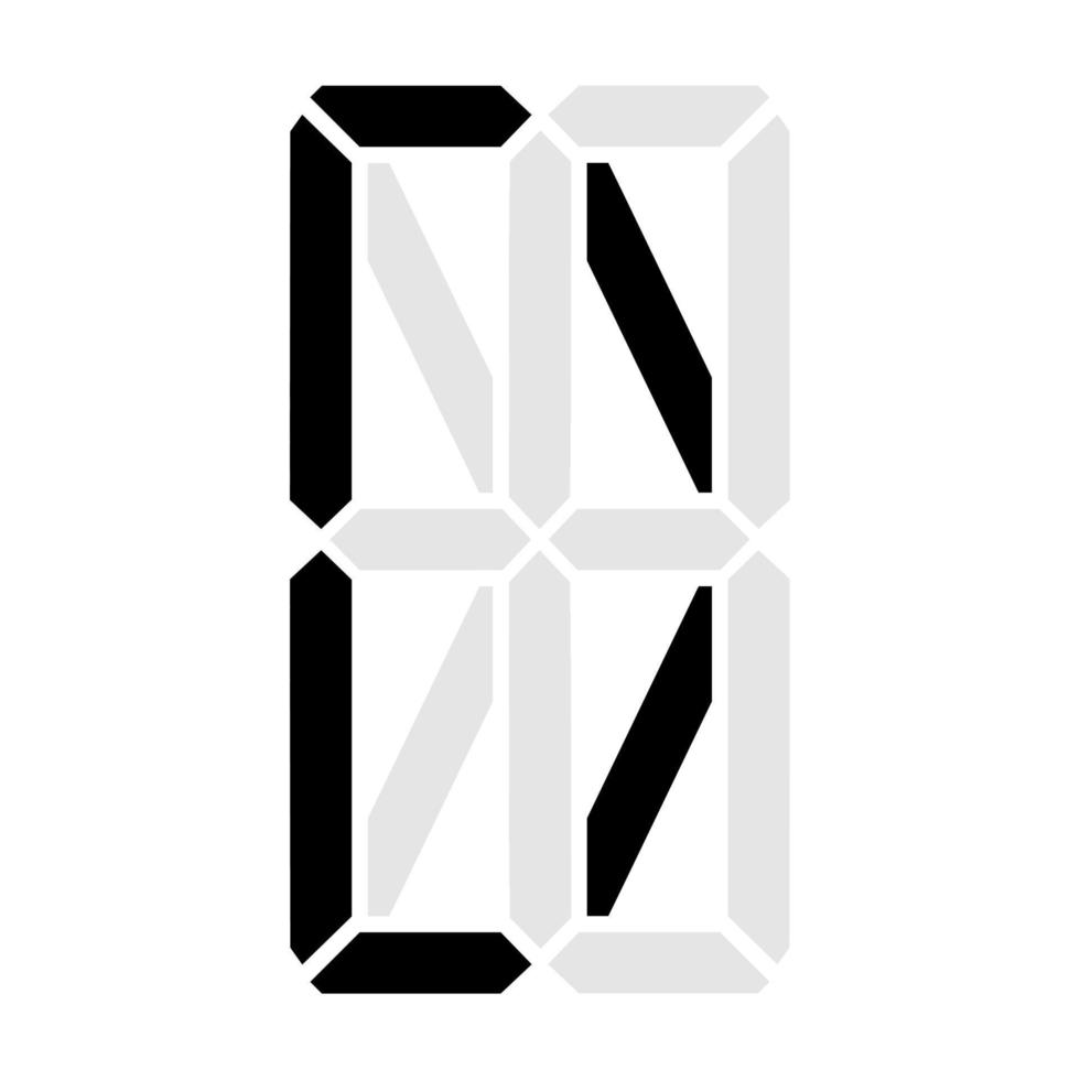 semplice illustrazione della lettera o del simbolo digitale figura elettronica della lettera d vettore