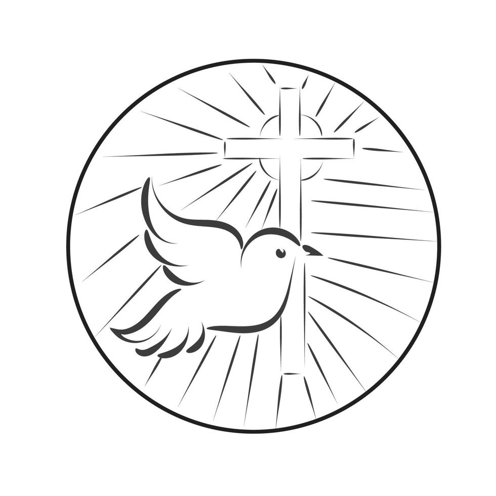 Pentecoste manifesto design per Stampa o uso come carta, aviatore o t camicia vettore