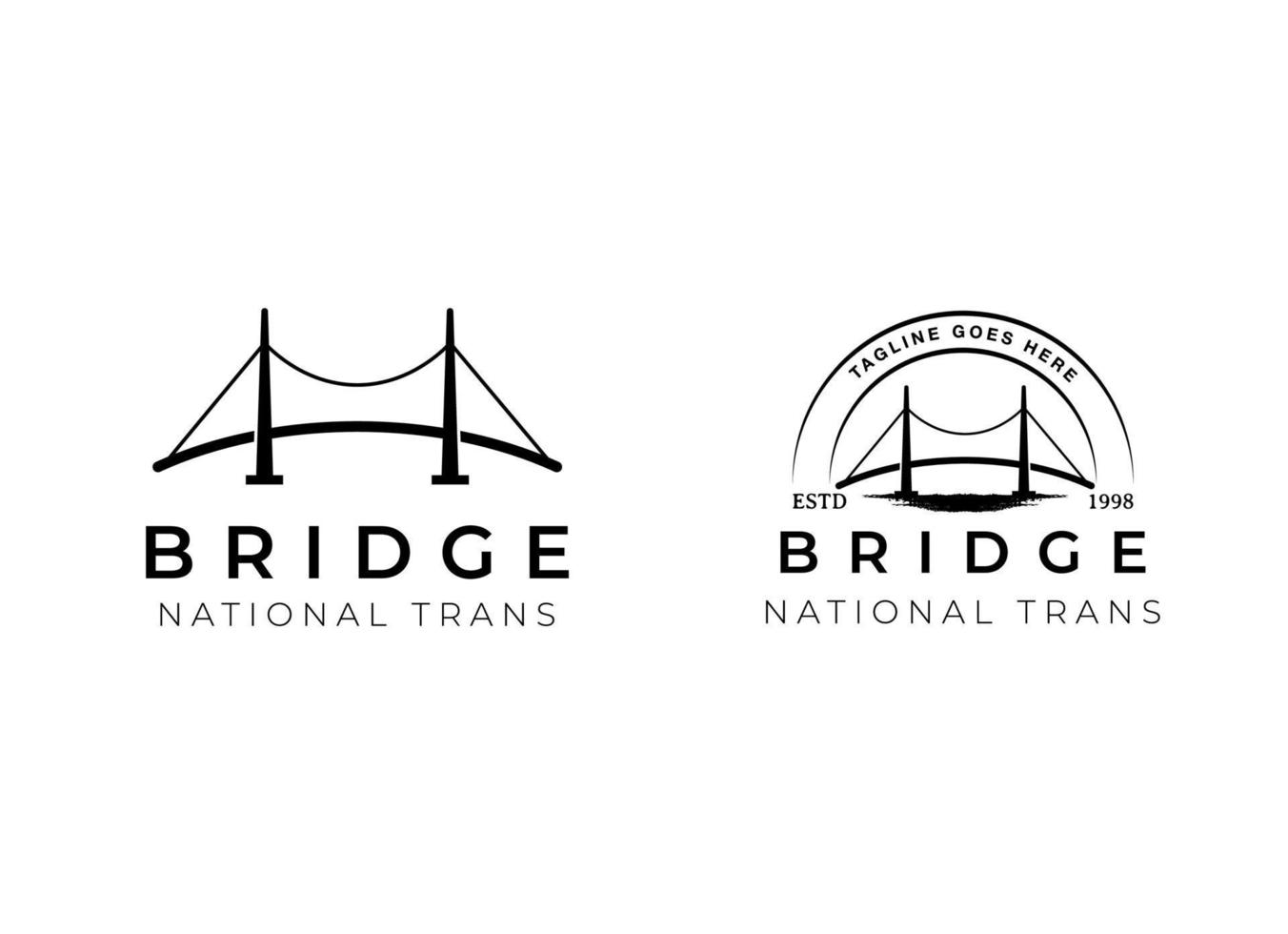 semplice ponte logo design vettore modello