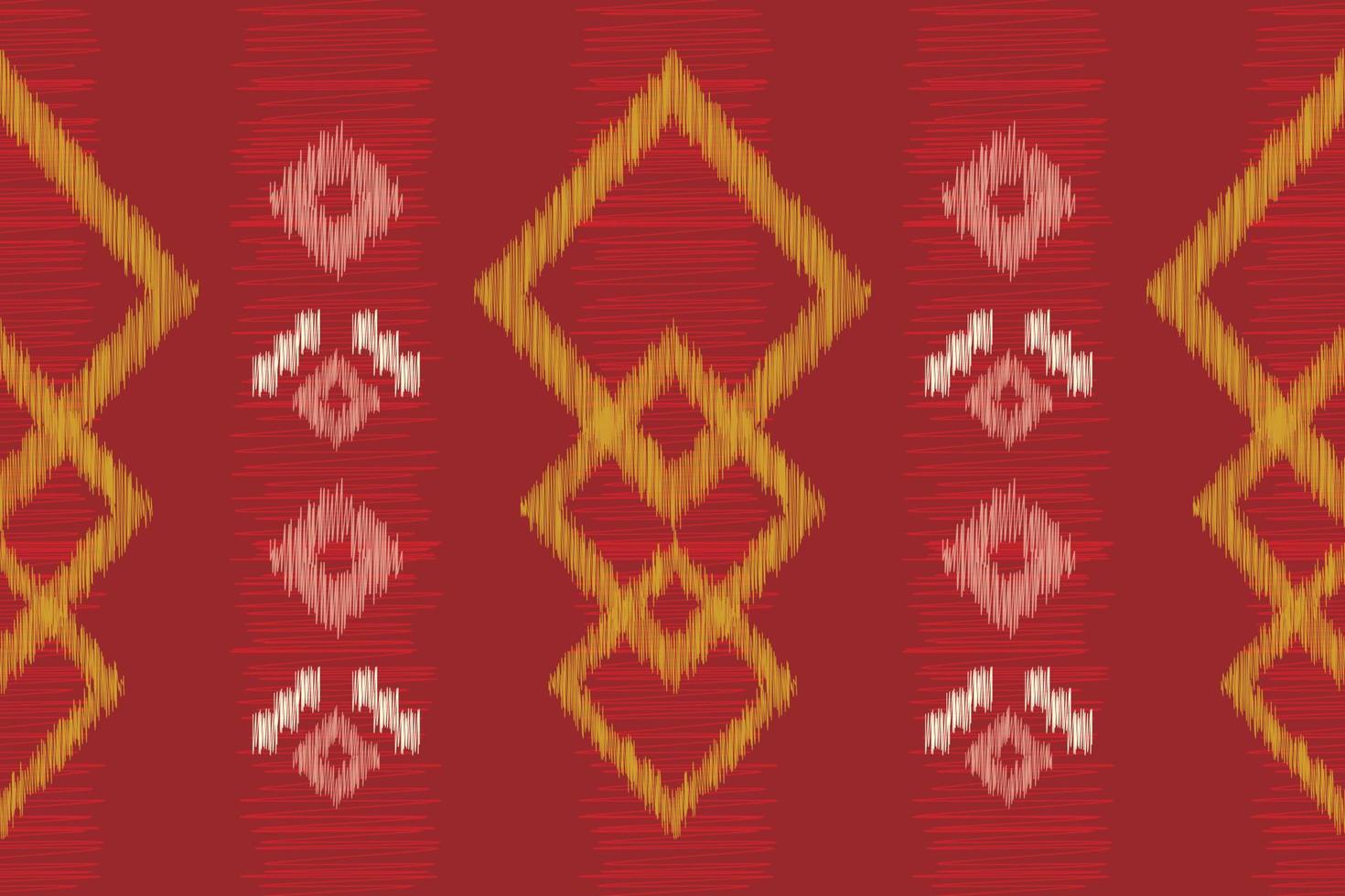 etnico ikat tessuto modello geometrico stile.africano ikat ricamo etnico orientale modello rosso sfondo. astratto,vettore,illustrazione.per trama, abbigliamento, scraf, decorazione, tappeto. vettore
