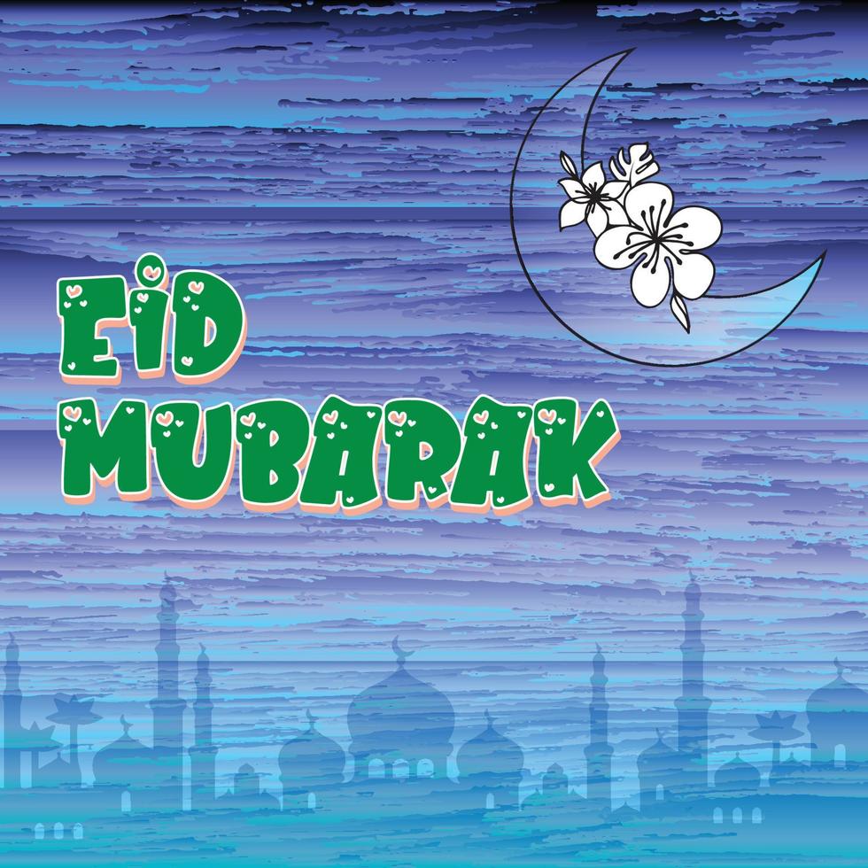 eid mubarak design vettore