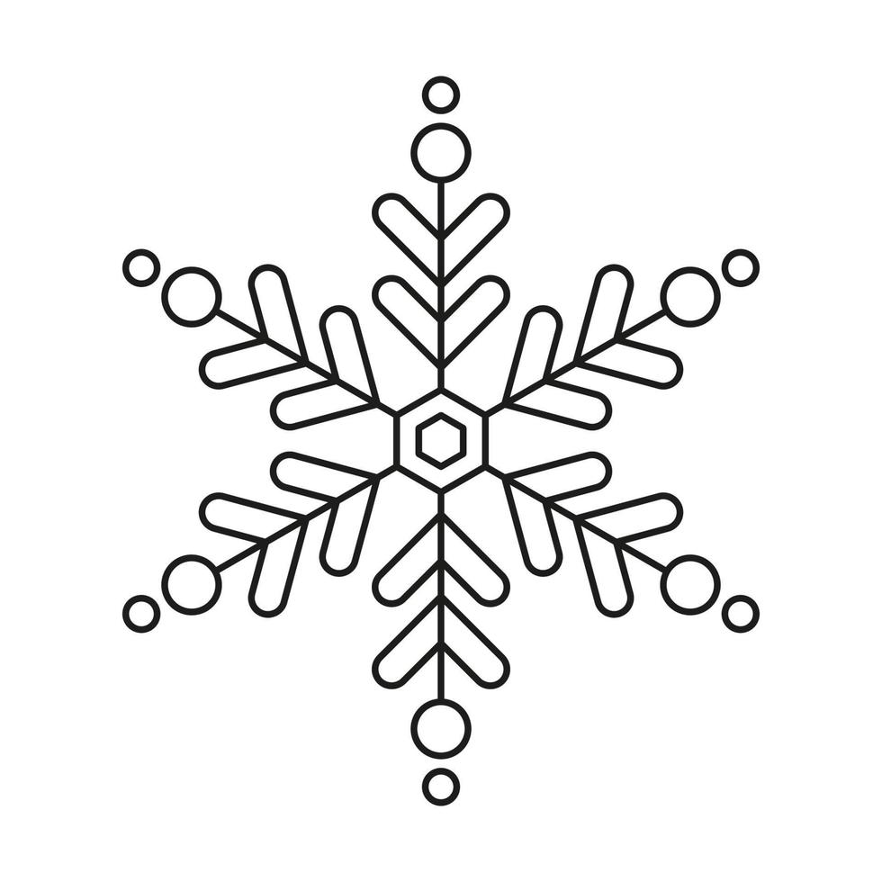 inverno fiocco di neve icona. Natale vettore neve ghiaccio simmetrico design.