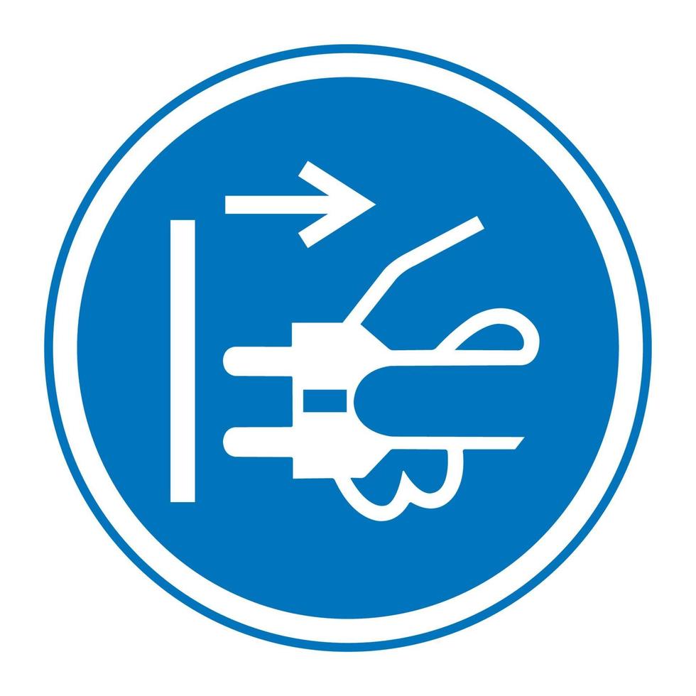 scollegare la spina dal segno simbolo della presa elettrica vettore
