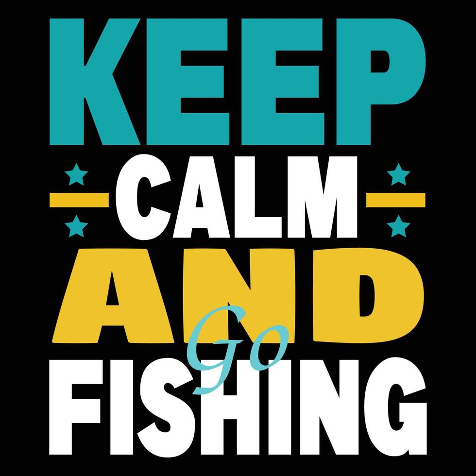 disegno della maglietta di tipografia di pesca vettore