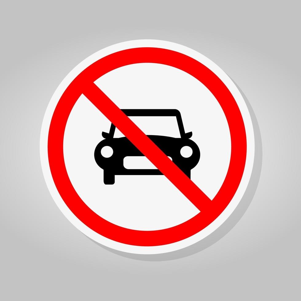 vietare il traffico di automobili cartello stradale vettore