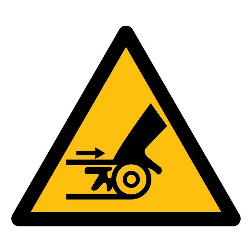 attenzione al segno simbolo di macchine in movimento vettore