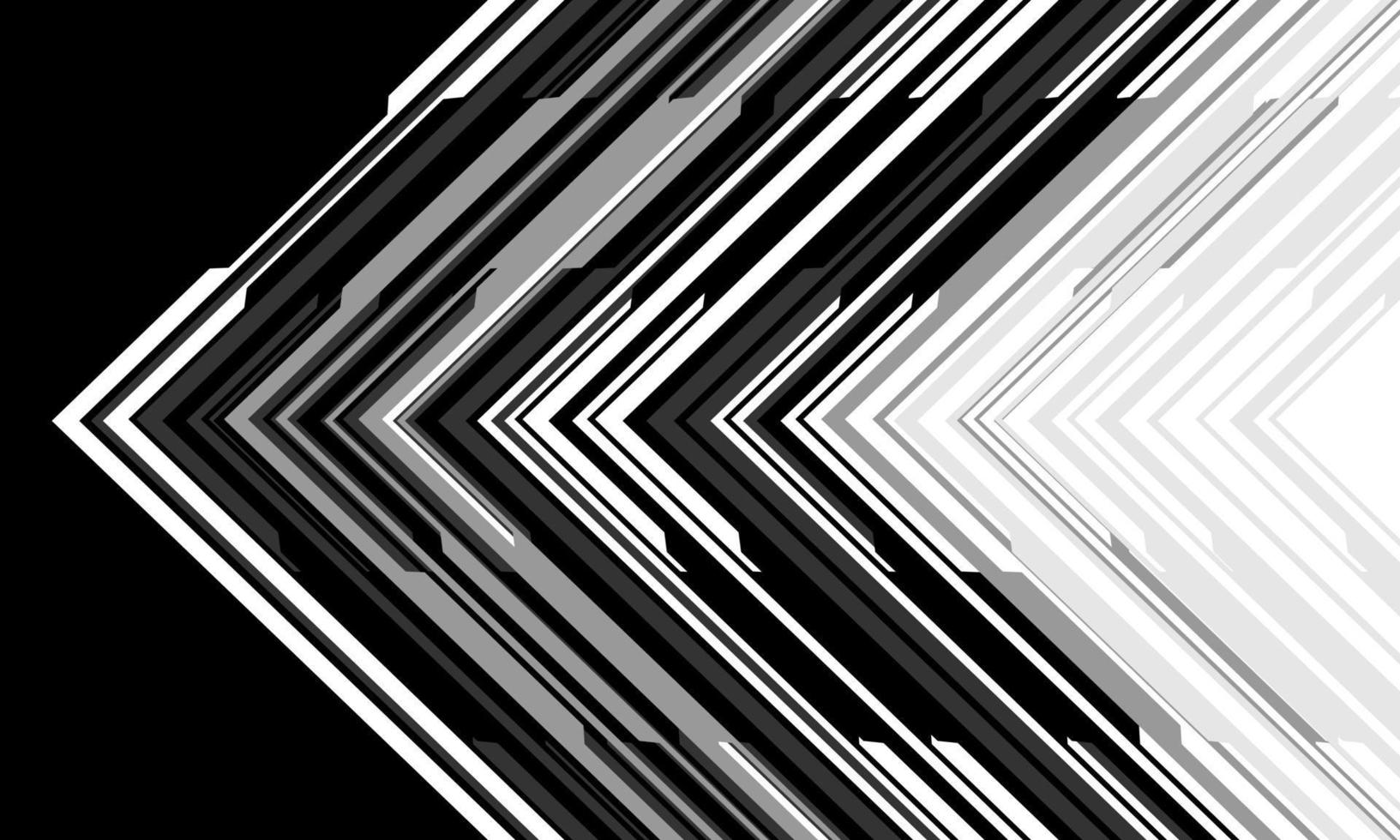 astratto bianca nero grigio freccia informatica circuito modello direzione geometrico futuristico tecnologia design moderno creativo sfondo vettore
