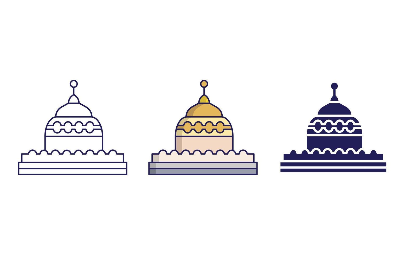 palazzo stupa vettore icona