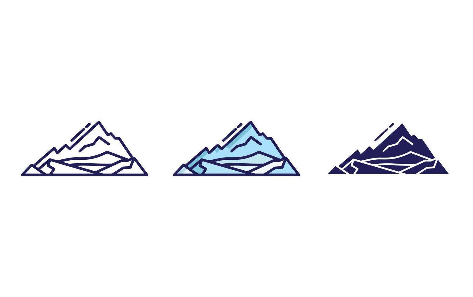 ghiaccio montagna vettore icona