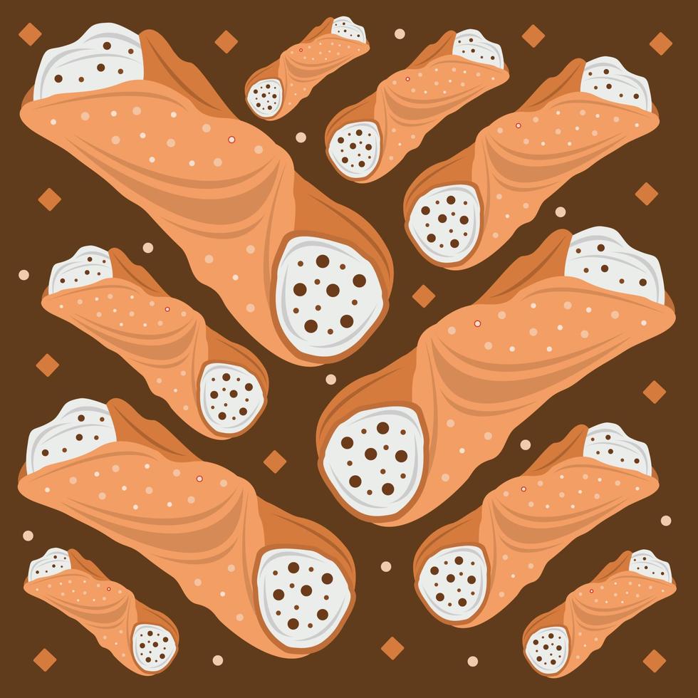 cannoli vaniglia Pasticcino vettore illustrazione per grafico design e decorativo elemento