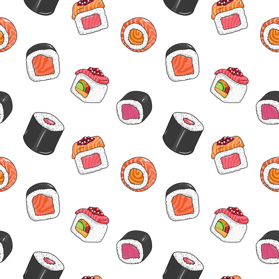 Sushi sfondo modello. vettore illustrazione.