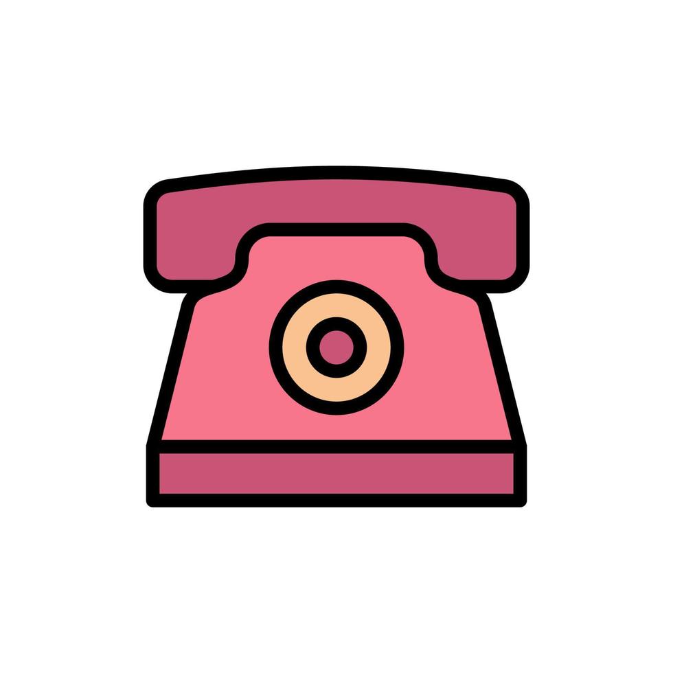 Telefono, telefono fisso vettore icona illustrazione